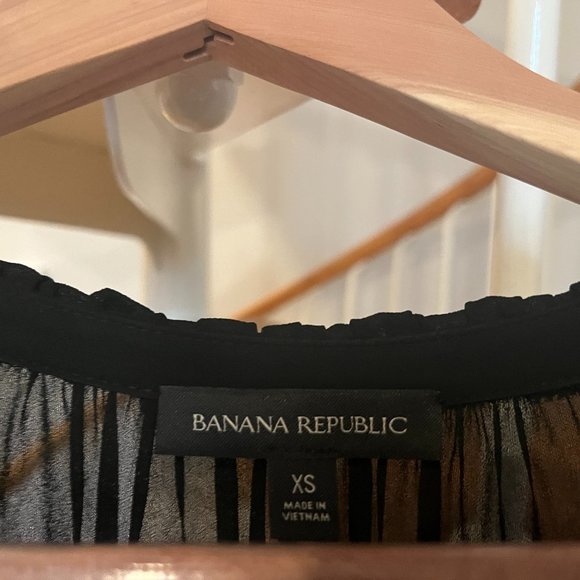 Banana Republic Tiered Maxi Dress with Black Slip XS - Picture 3 of 4